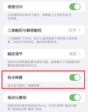 江苏苹果授权维修站分享iPhone轻点无法唤醒怎么办 