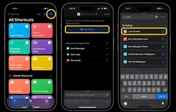 江苏苹果14锁屏维修店分享iPhone14升级iOS16.4后如何创建锁屏快捷方式 